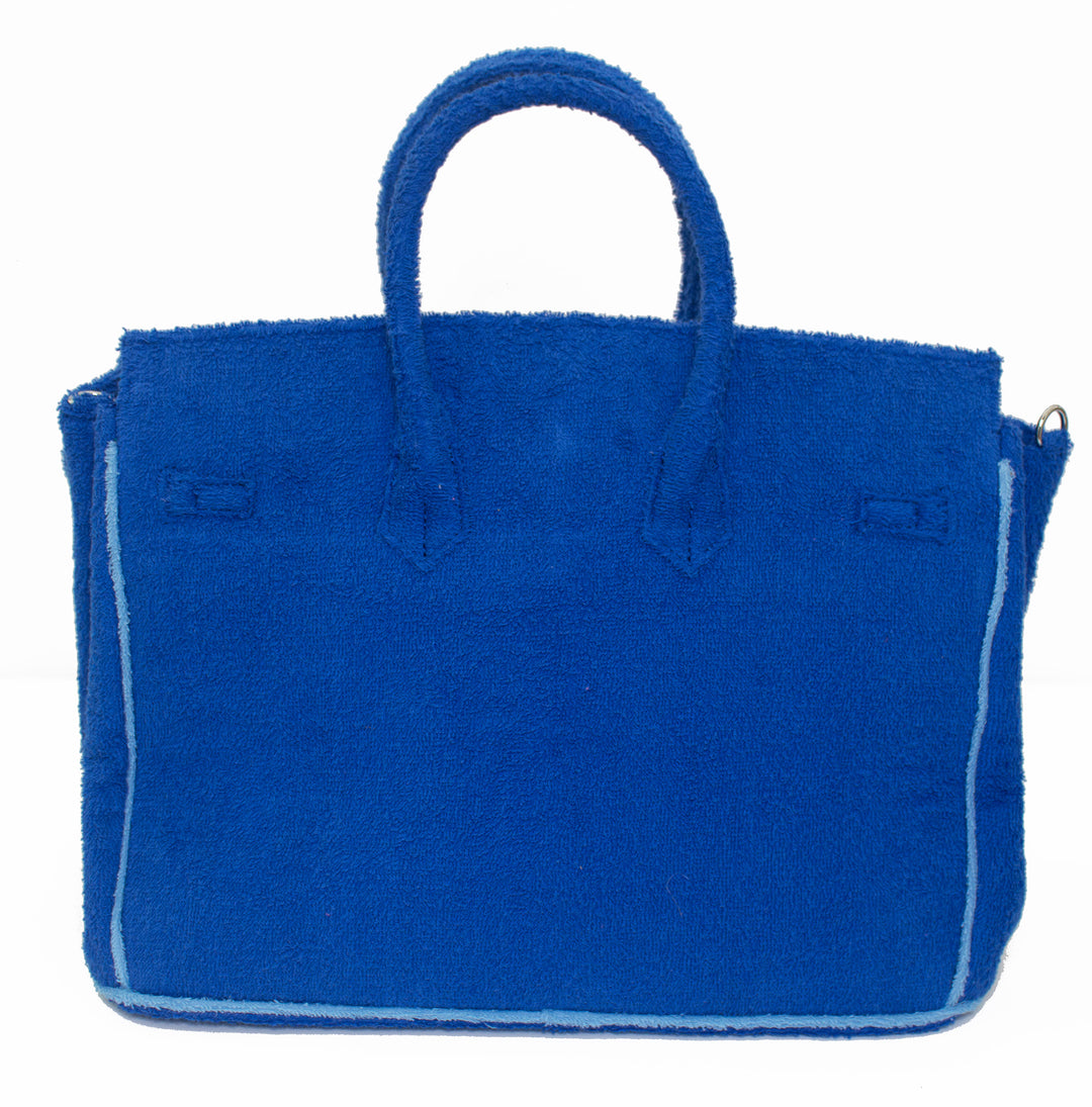 Seaside Terrycloth Tote - Cobalt  Large