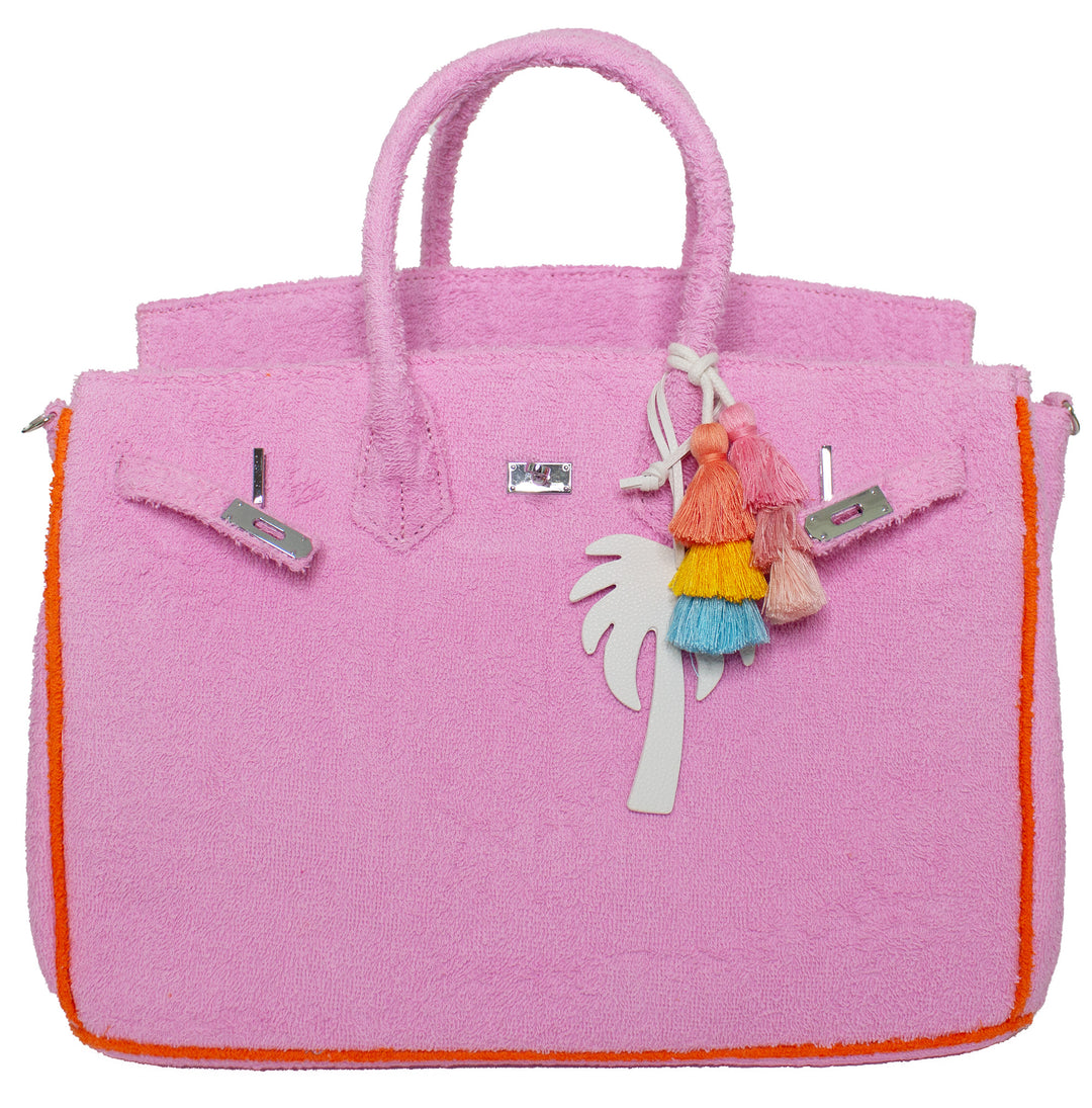 Seaside Terrycloth Tote -  Bubblegum Large