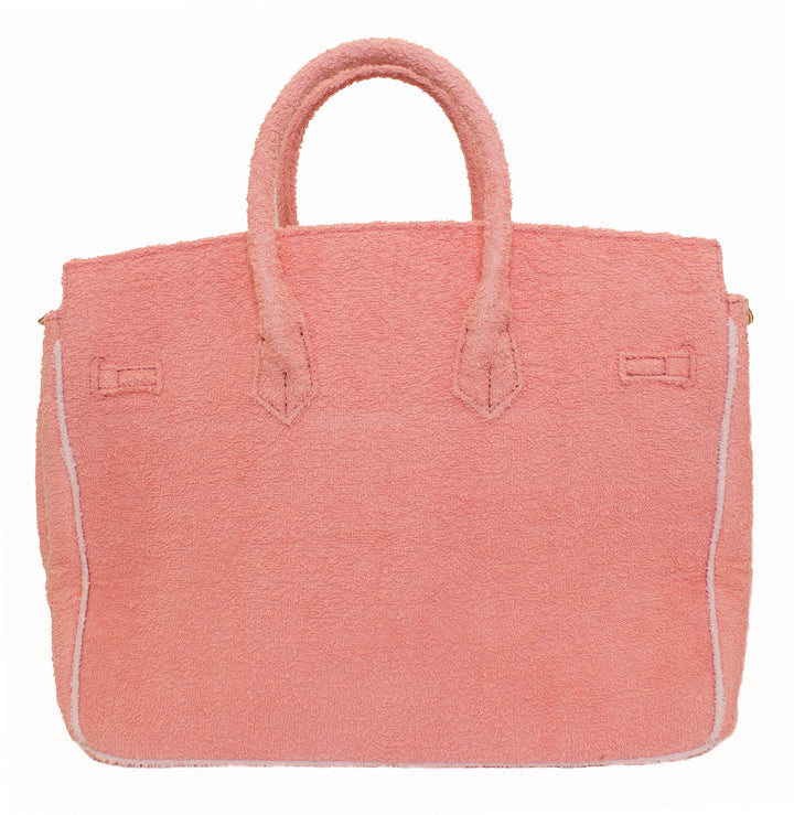 Seaside Terrycloth Tote -  Coral Large