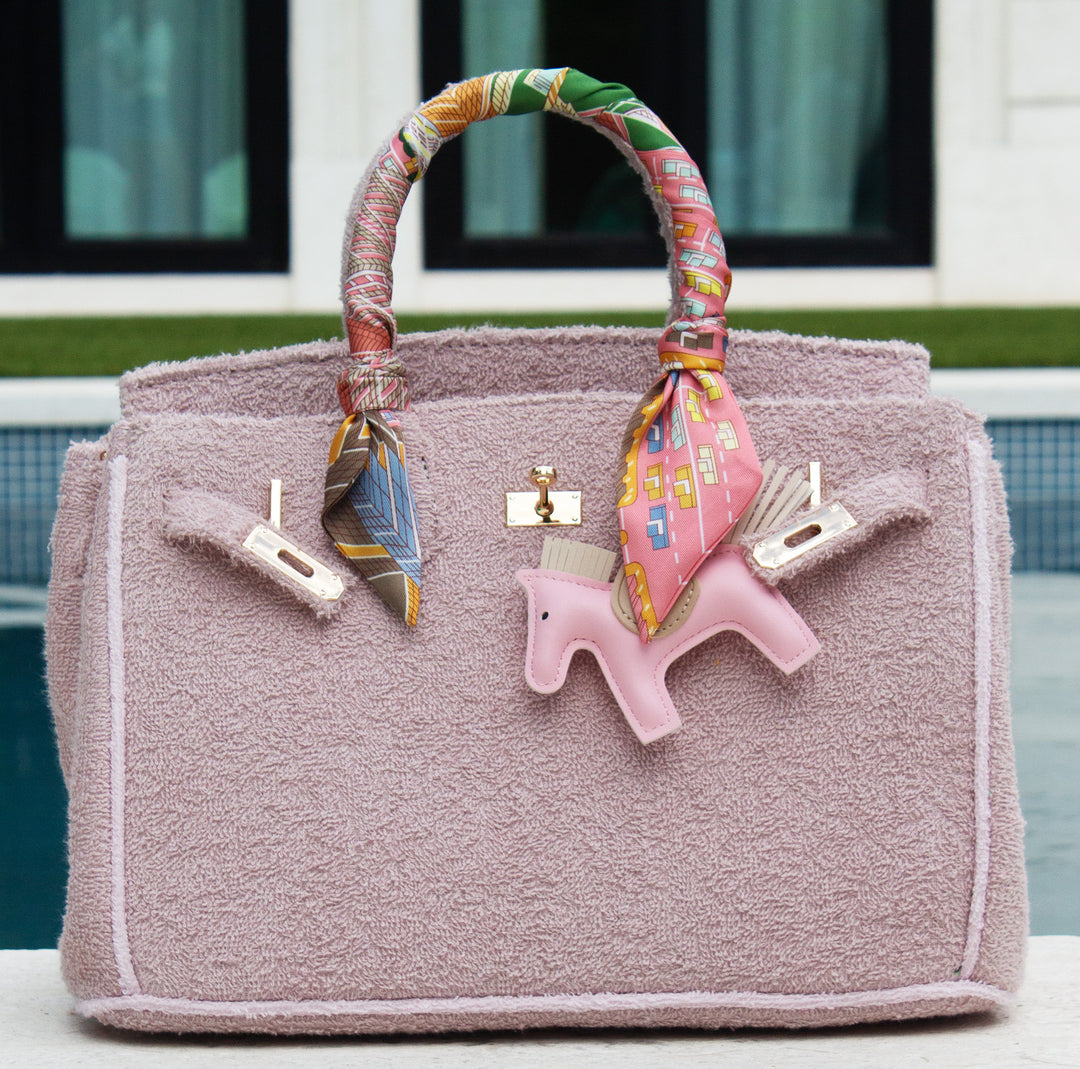 Seaside Terrycloth Tote -Dusty Rose Small