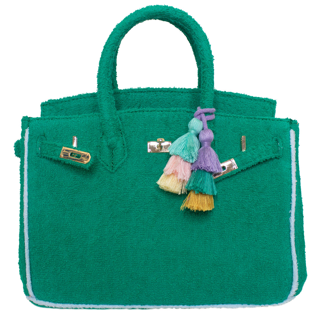 Seaside Terrycloth Tote - Emerald Green Small