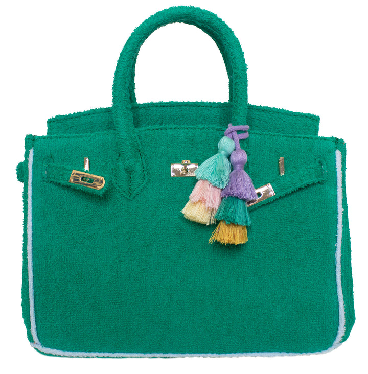 Seaside Terrycloth Tote - Emerald Green Small