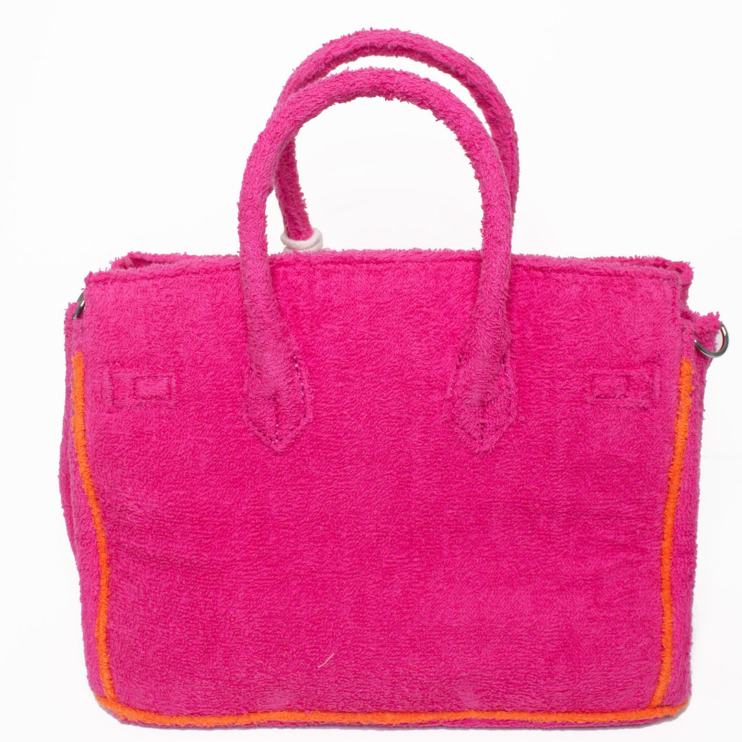 Seaside Terrycloth Tote - Fuchsia Small