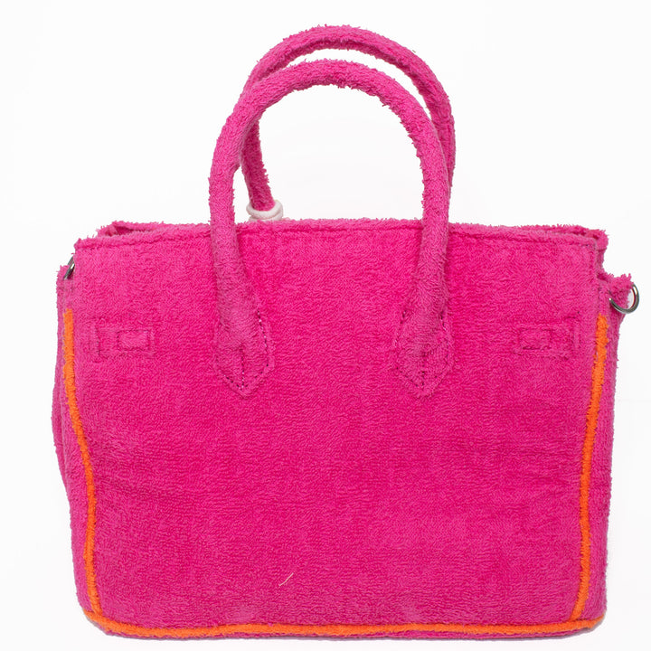 Seaside Terrycloth Tote - Fuchsia Small