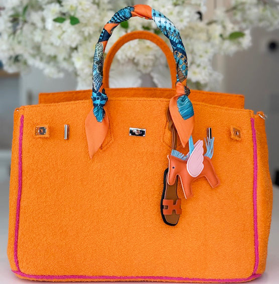 Seaside Terrycloth Tote - Orange Peel Large