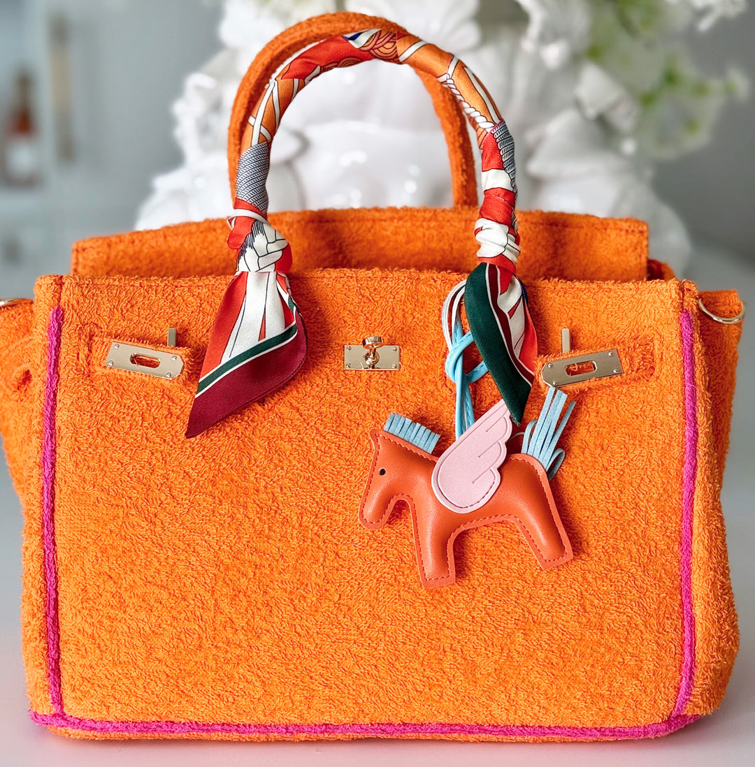 Seaside Terrycloth Tote - Orange Peel Small
