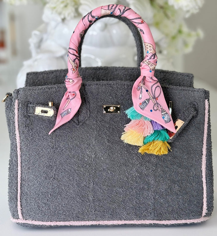 Seaside Terrycloth Tote - Slate Grey Small