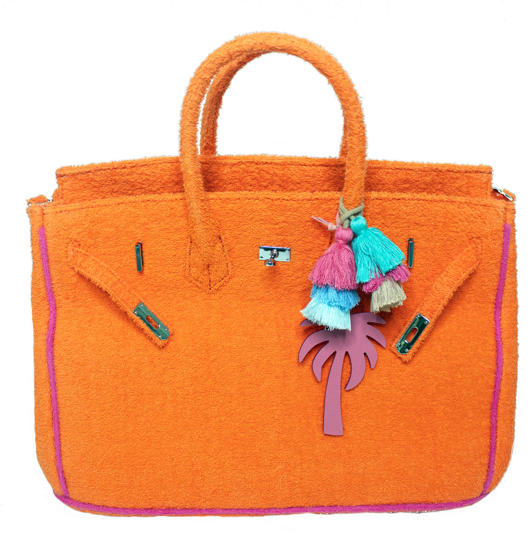 Seaside Terrycloth Tote - Orange Peel Large