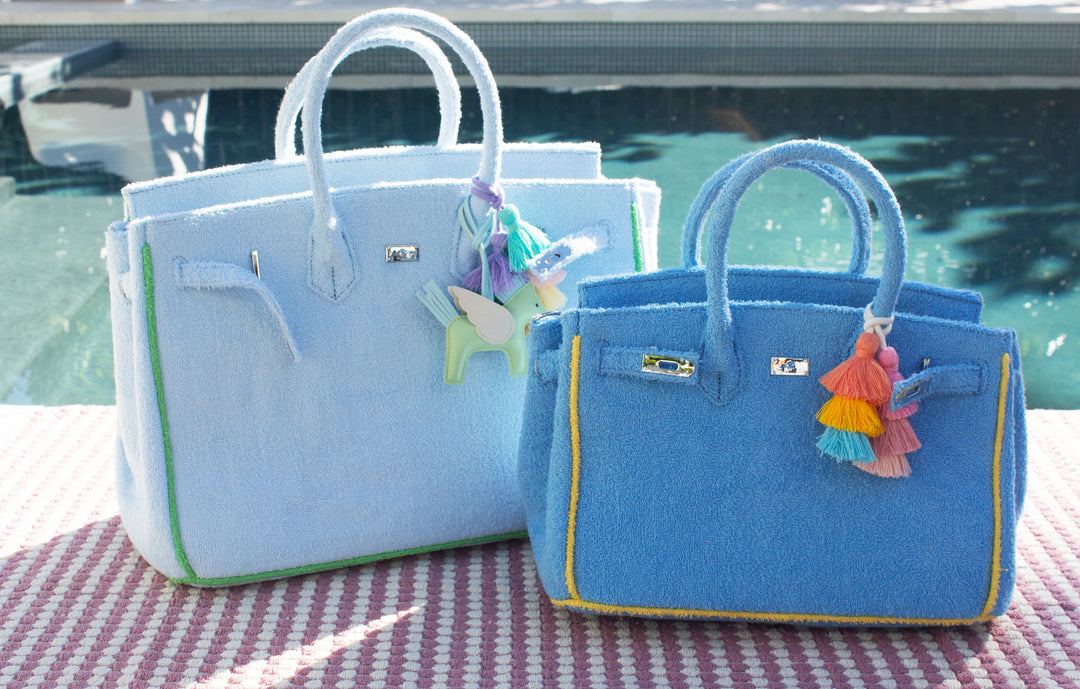 Seaside Terrycloth Tote - Sky Blue Small