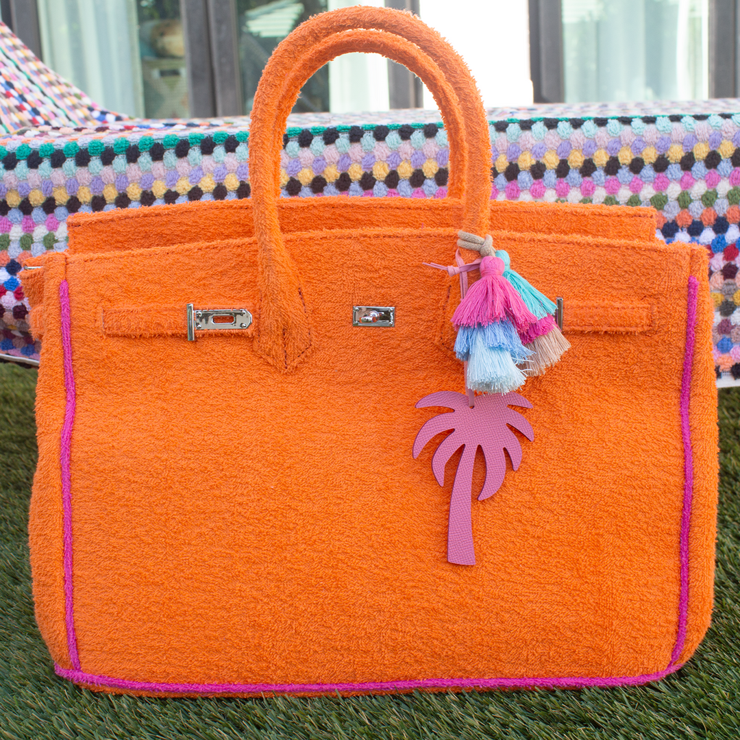 Seaside Terrycloth Tote - Orange Peel Large