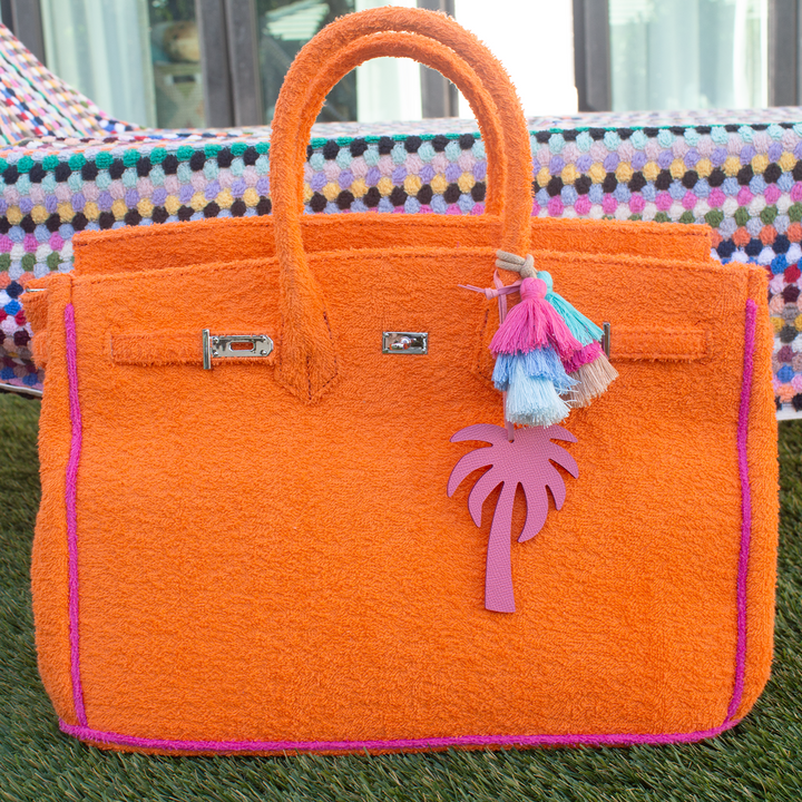 Seaside Terrycloth Tote - Orange Peel Large