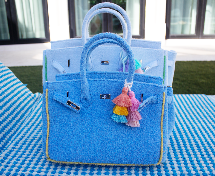 Seaside Terrycloth Tote - Sky Blue Small