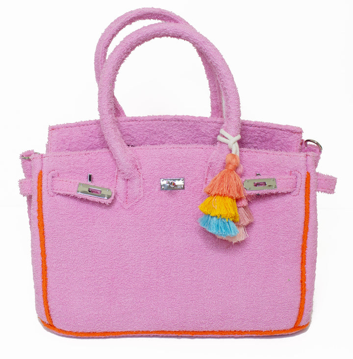 Seaside Terrycloth Tote - Bubblegum  Small