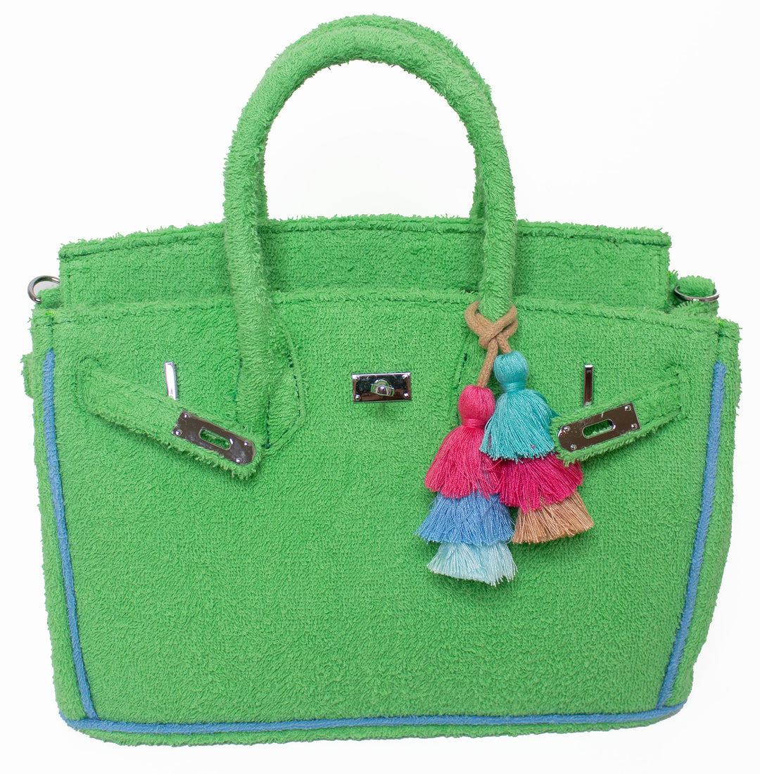 Seaside Terrycloth Tote - Lime Small