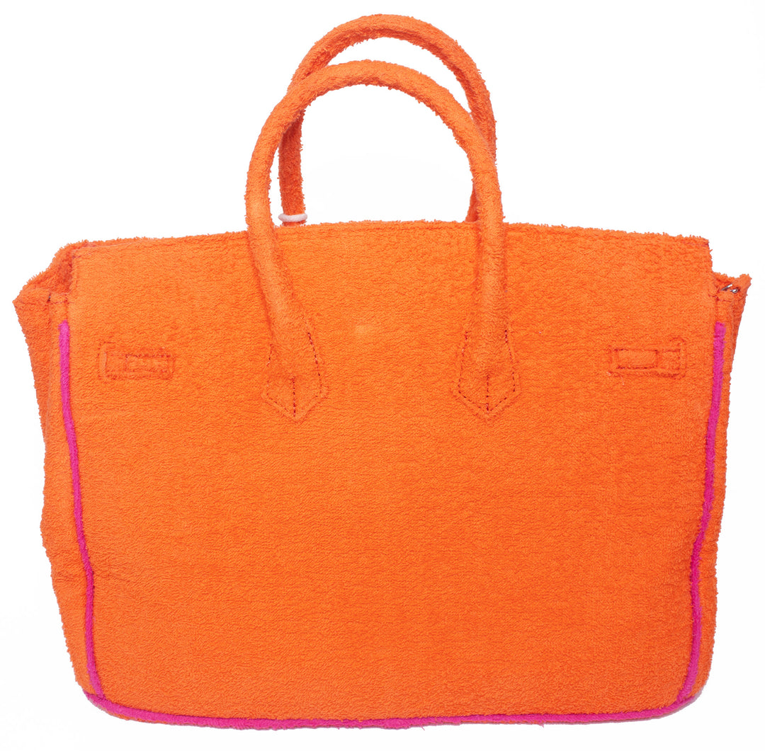 Seaside Terrycloth Tote - Orange Peel Large