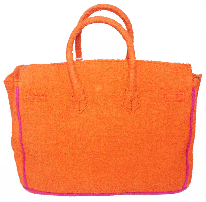 Seaside Terrycloth Tote - Orange Peel Large