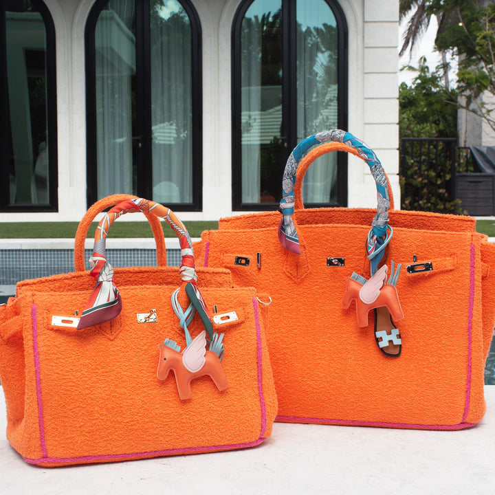 Seaside Terrycloth Tote - Orange Peel Small