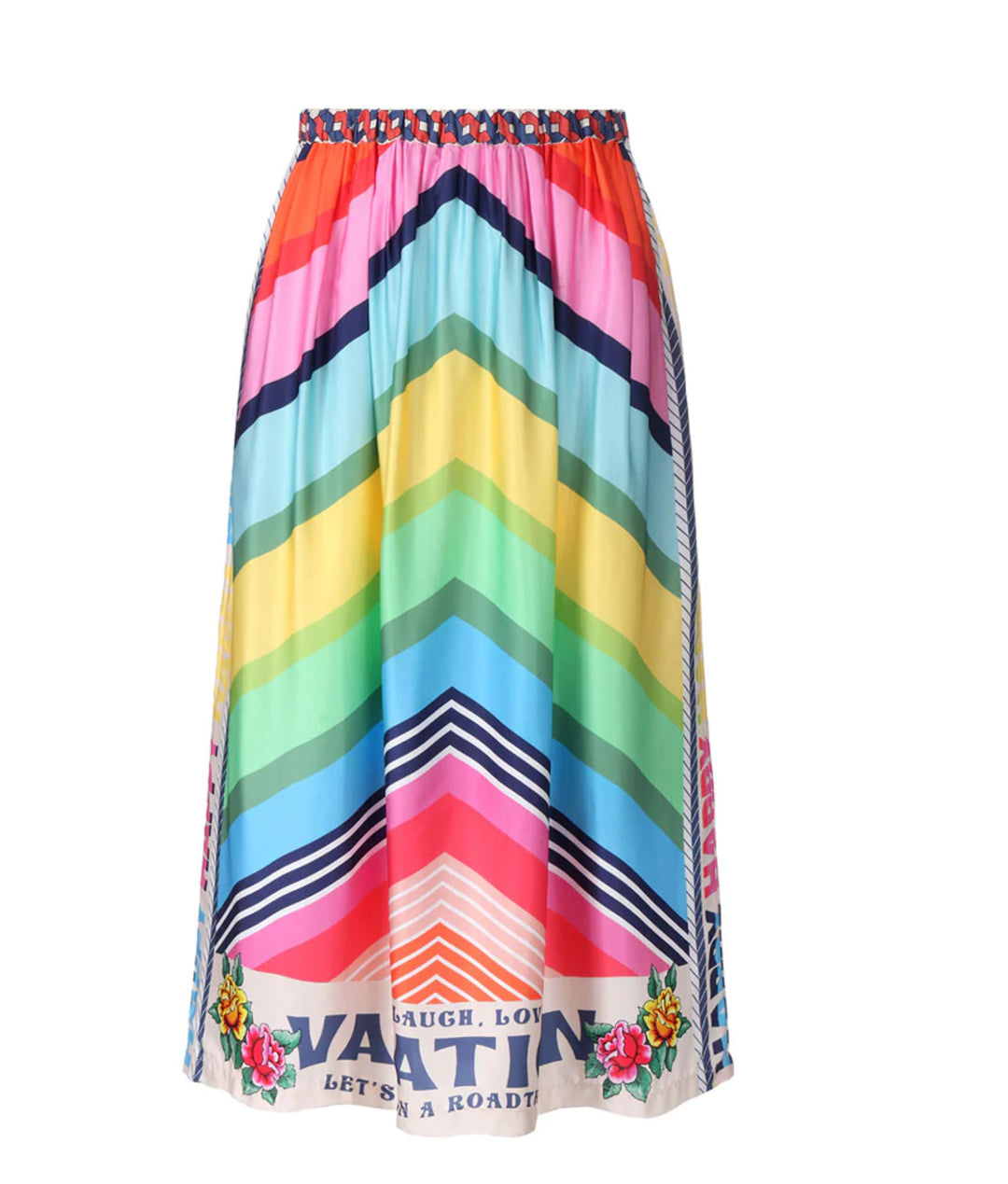 Alexa Vacation Printed Midi Skirt