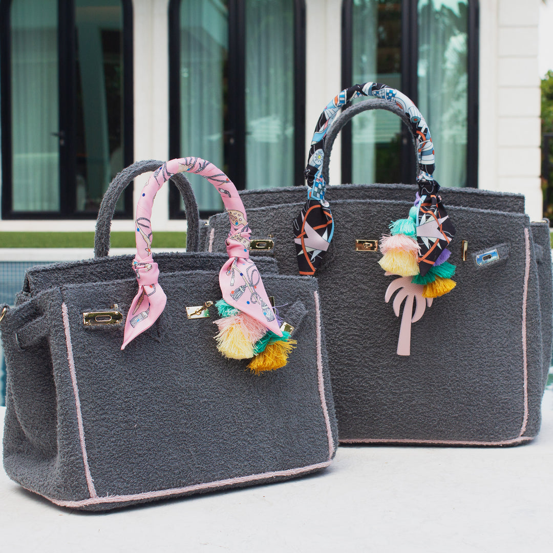 Seaside Terrycloth Tote - Slate Grey Small