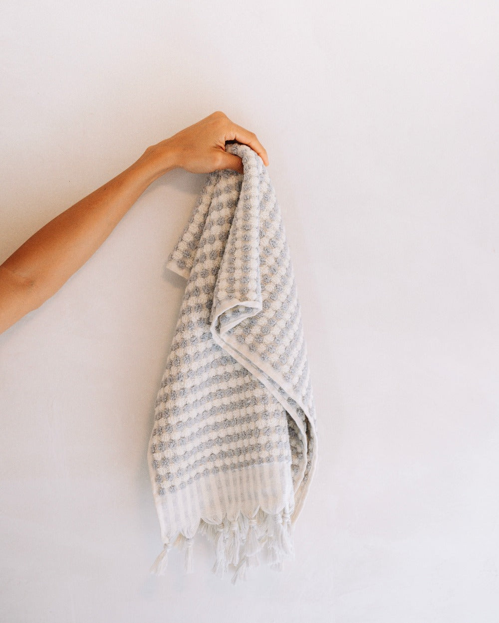 Pom Pom Turkish Hand Towel - Gray