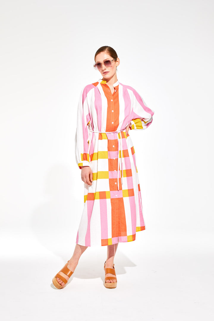 Allie Pink Colorblock Dress