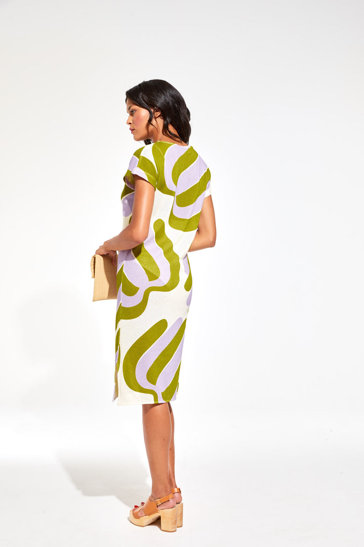 Franca Module Dress - Lime / Lavender