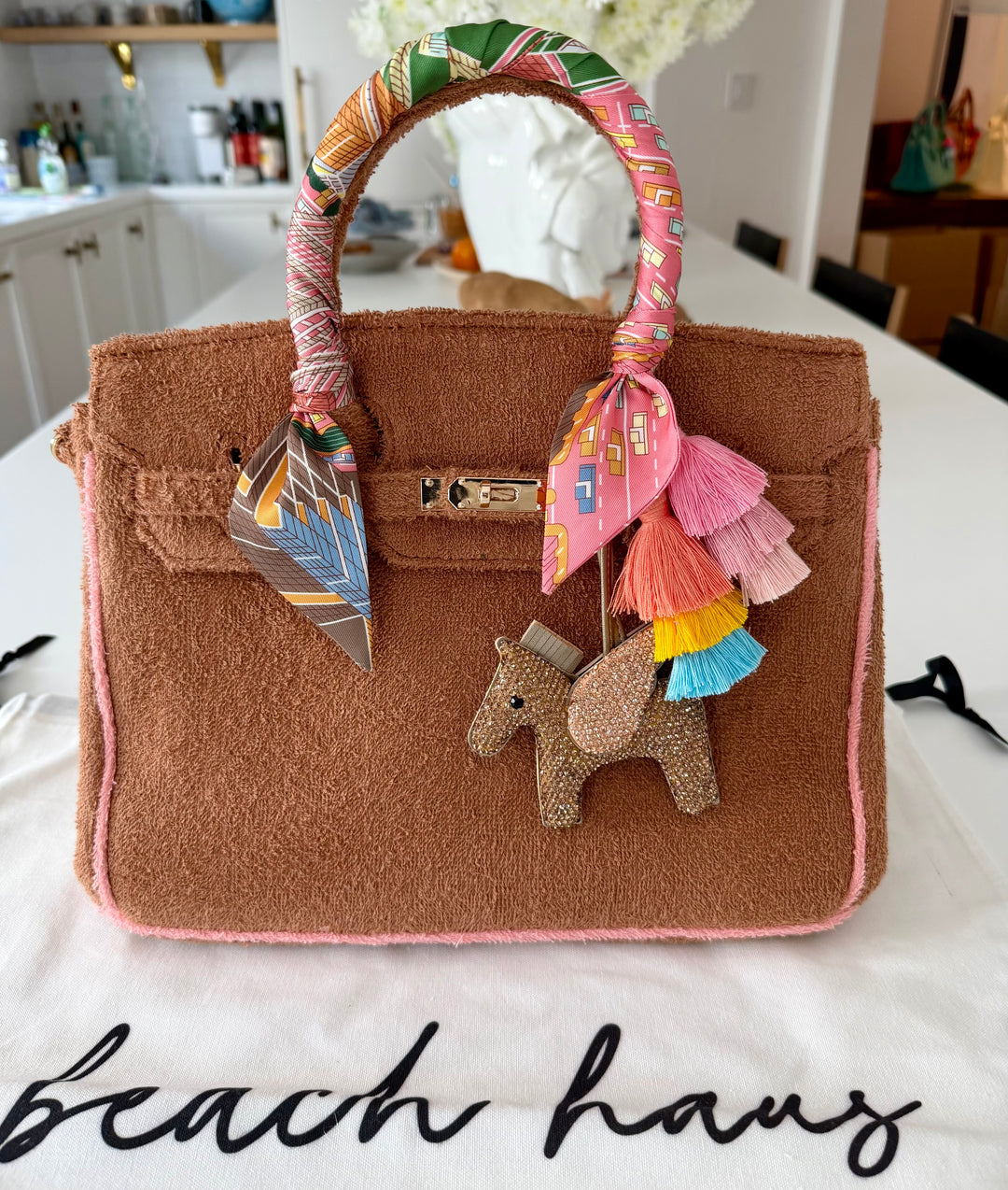 Seaside Terrycloth Tote - Camel Small