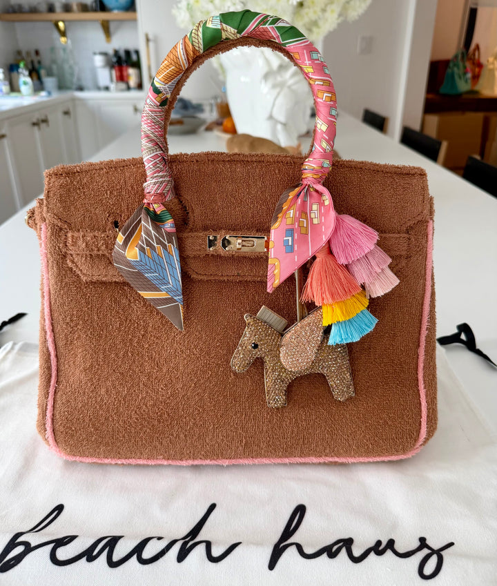 Seaside Terrycloth Tote - Camel Small