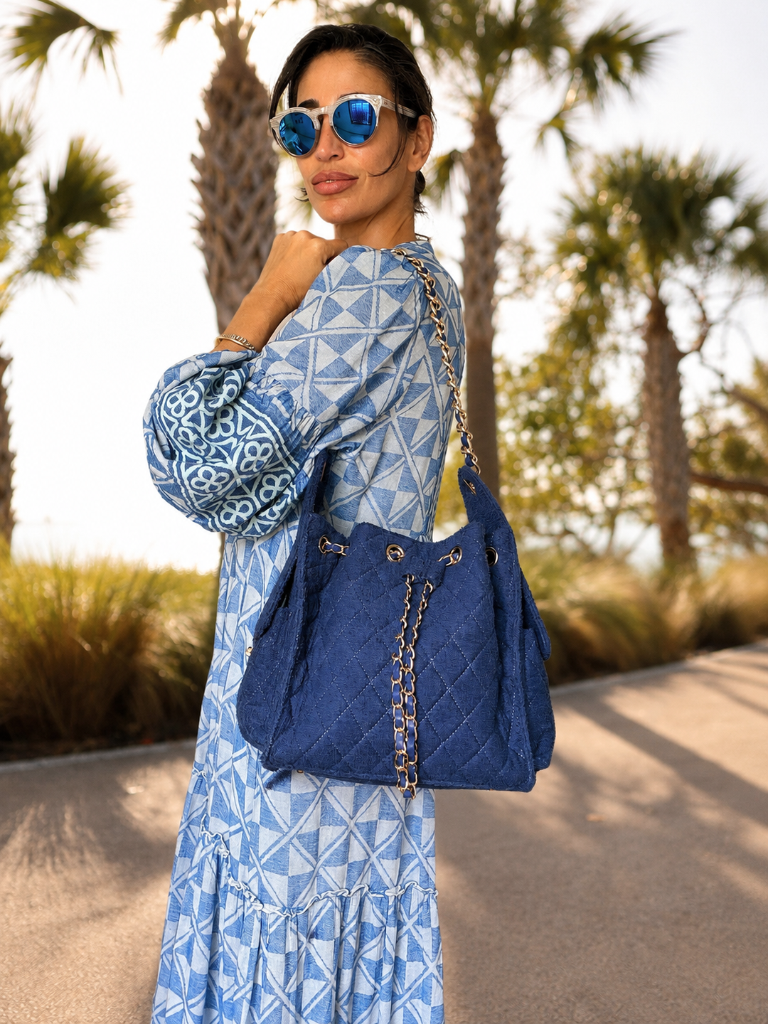 Bayshore Bucket  Small - Navy