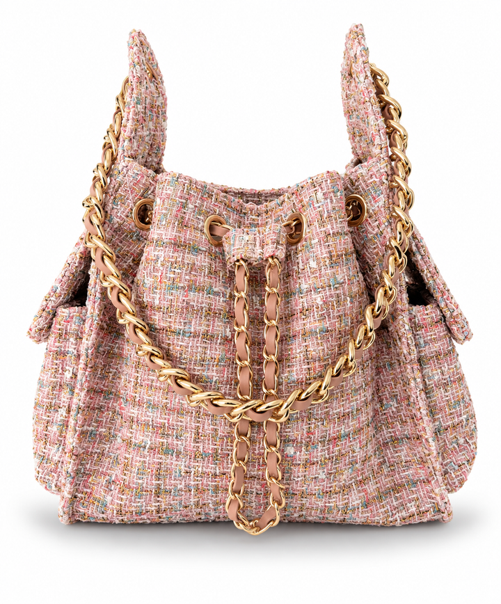 Bayshore Bucket Bag, Small, Pink Confetti Tweed
