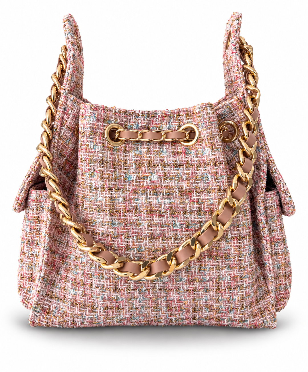 Bayshore Bucket Bag, Small, Pink Confetti Tweed, view 2