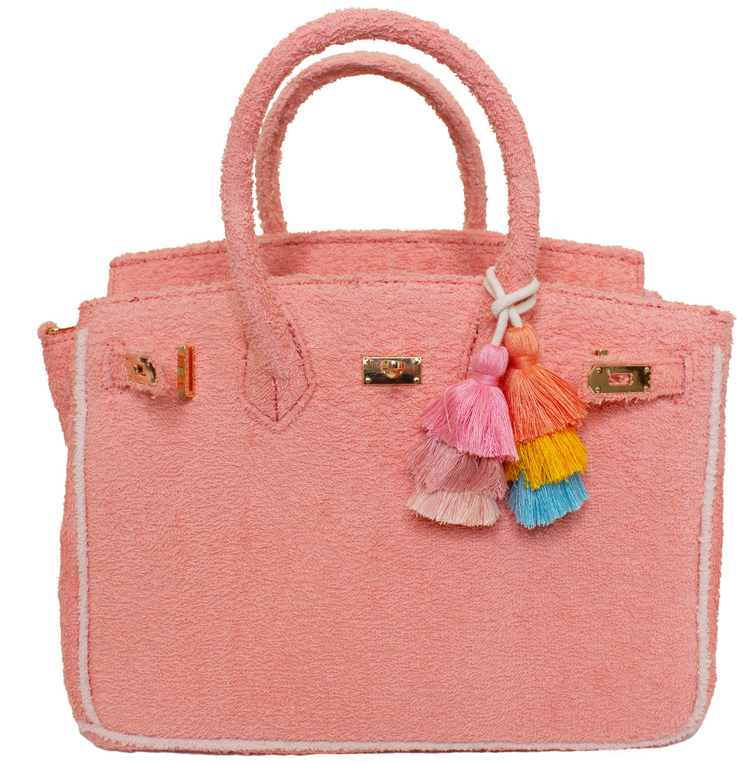 Seaside Terrycloth Tote -Coral Small