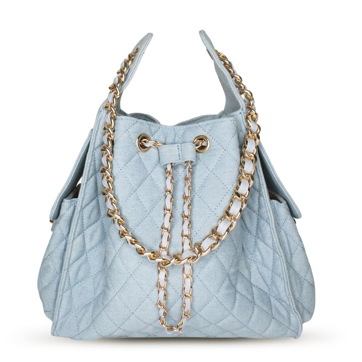 Bayshore Bucket Bag Medium - Light Wash Denim