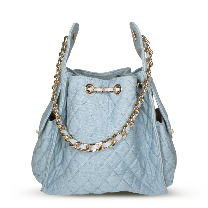 Bayshore Bucket Bag Medium - Light Wash Denim