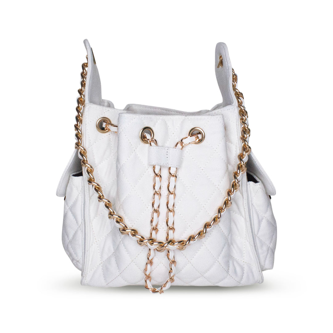 Bayshore Bucket Small - White Denim