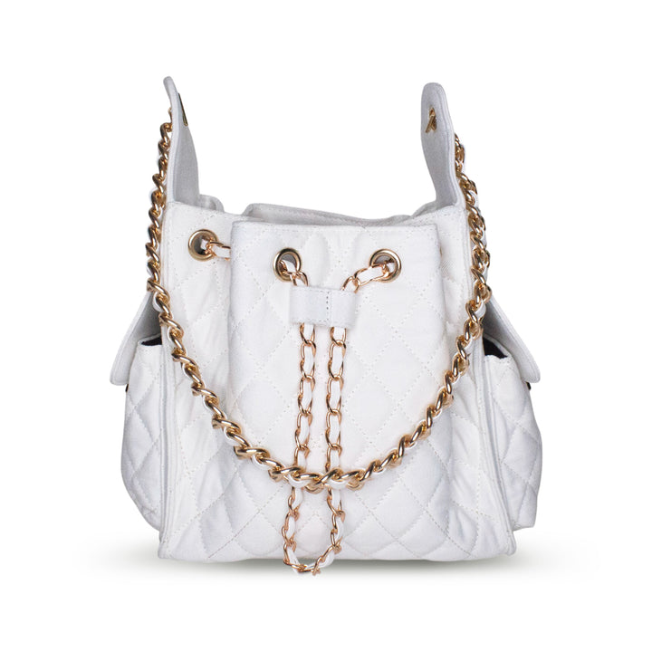 Bayshore Bucket Small - White Denim