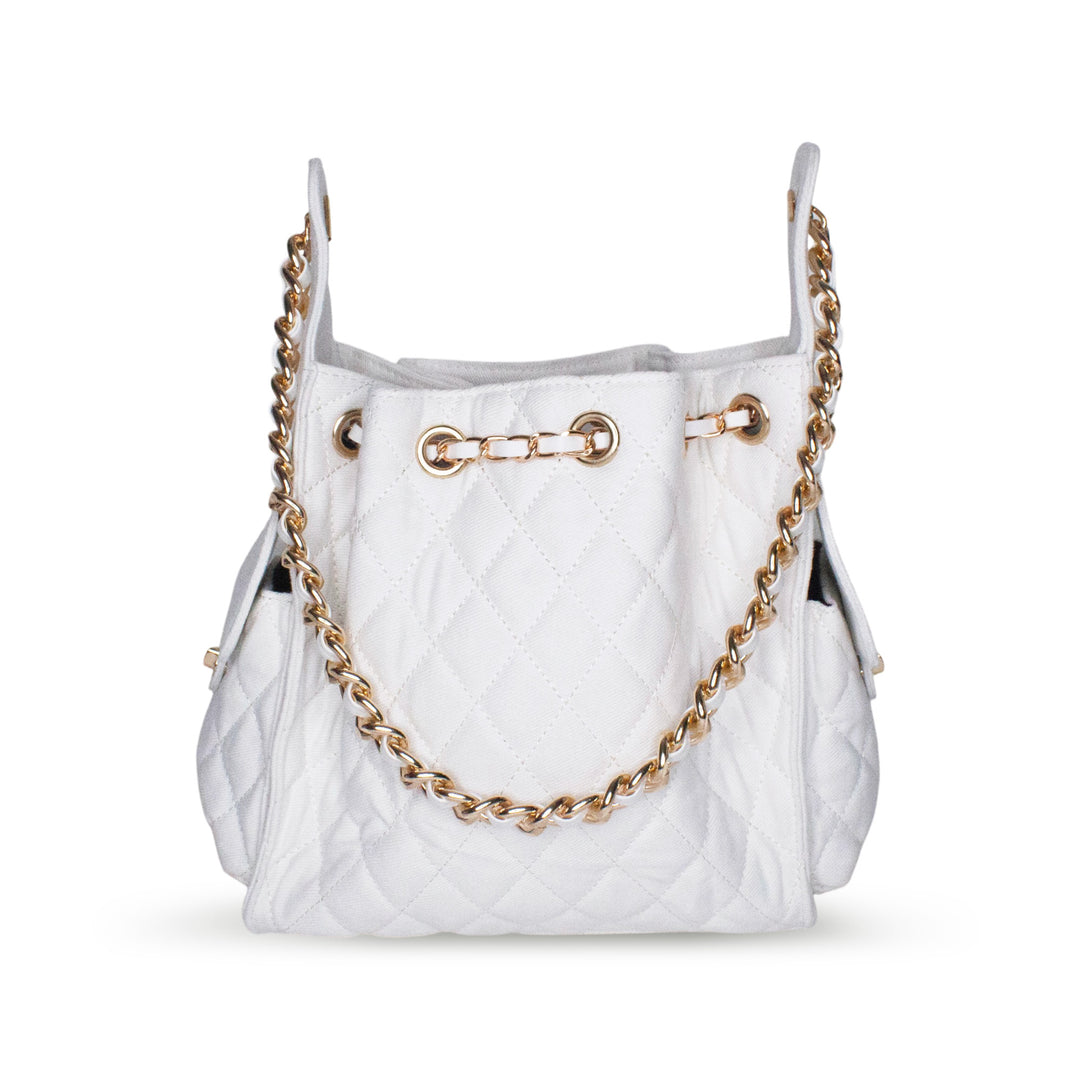 Bayshore Bucket Small - White Denim