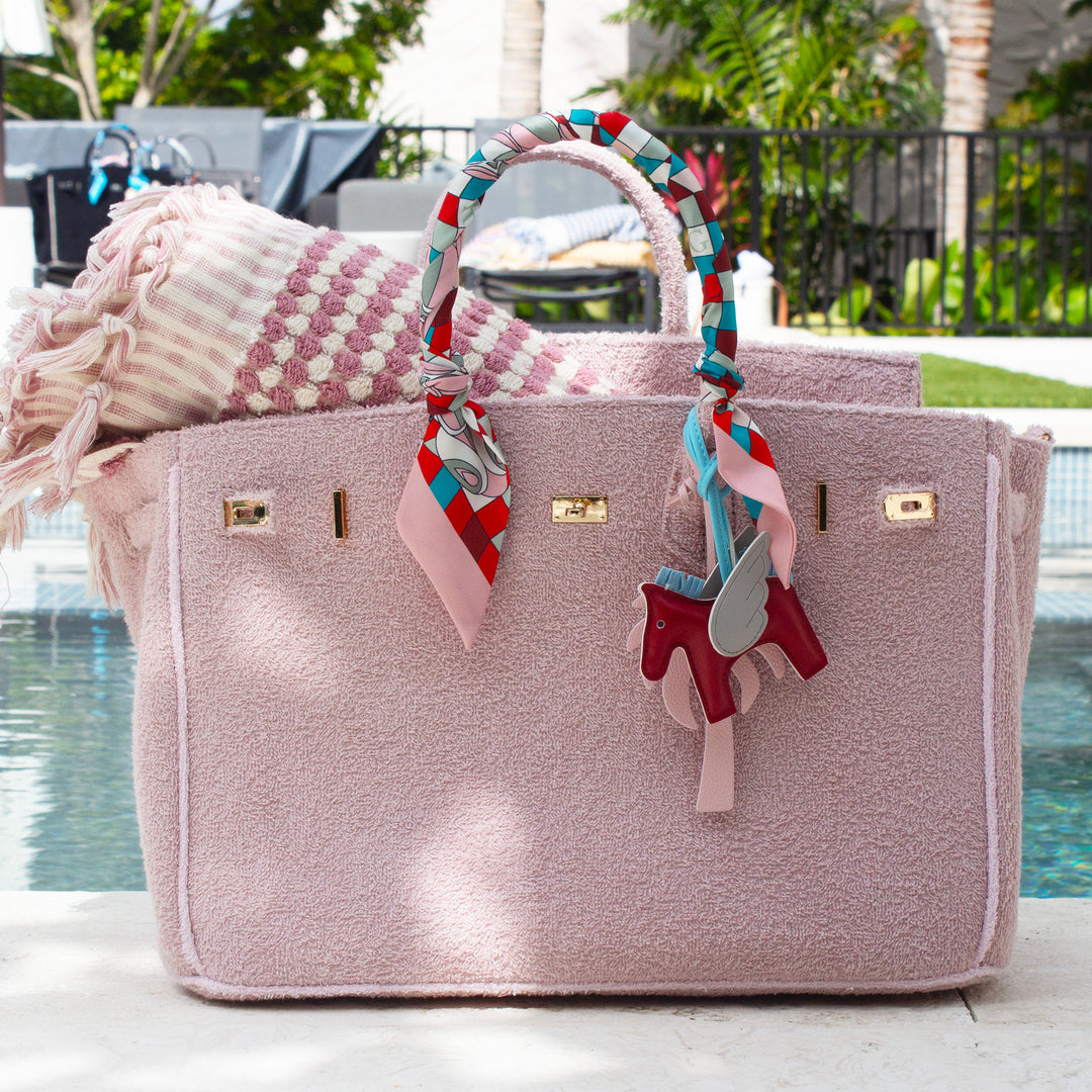 Seaside Terrycloth Tote - Dusty Rose Large