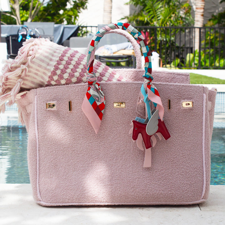 Seaside Terrycloth Tote - Dusty Rose Large