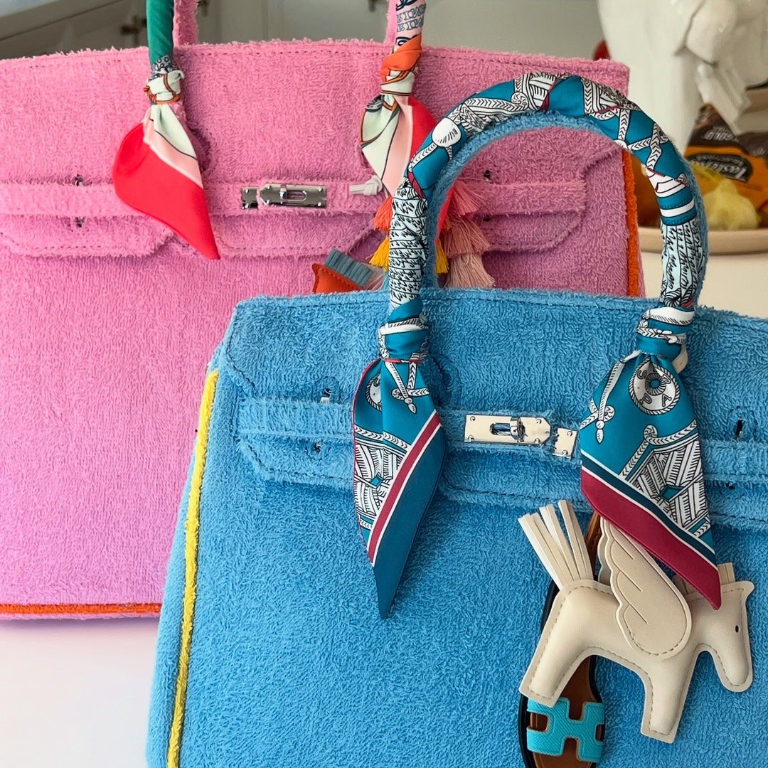 Seaside Terrycloth Tote - Sky Blue Small