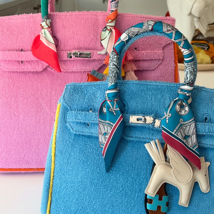 Seaside Terrycloth Tote - Sky Blue Small