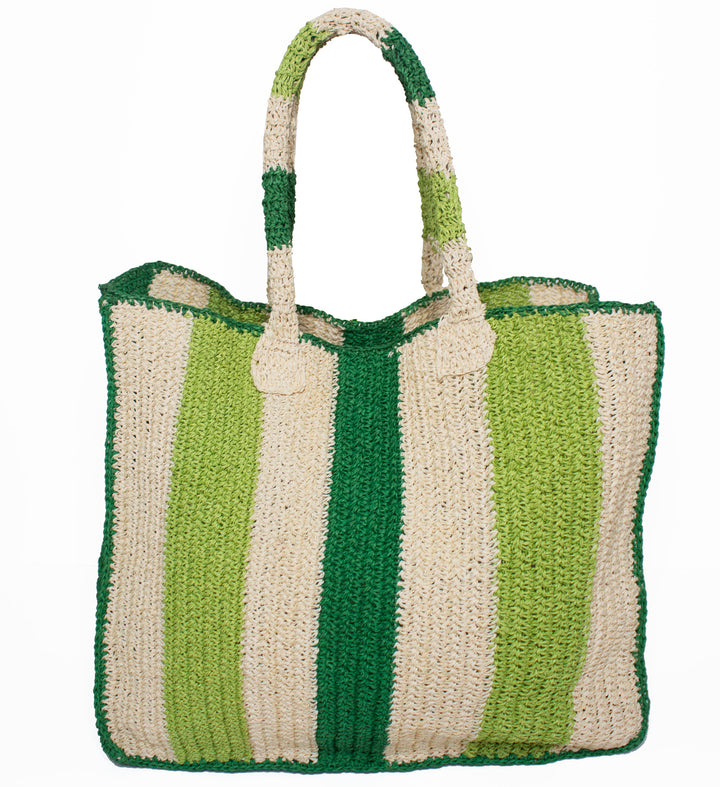 Seaside Raffia Tote Green