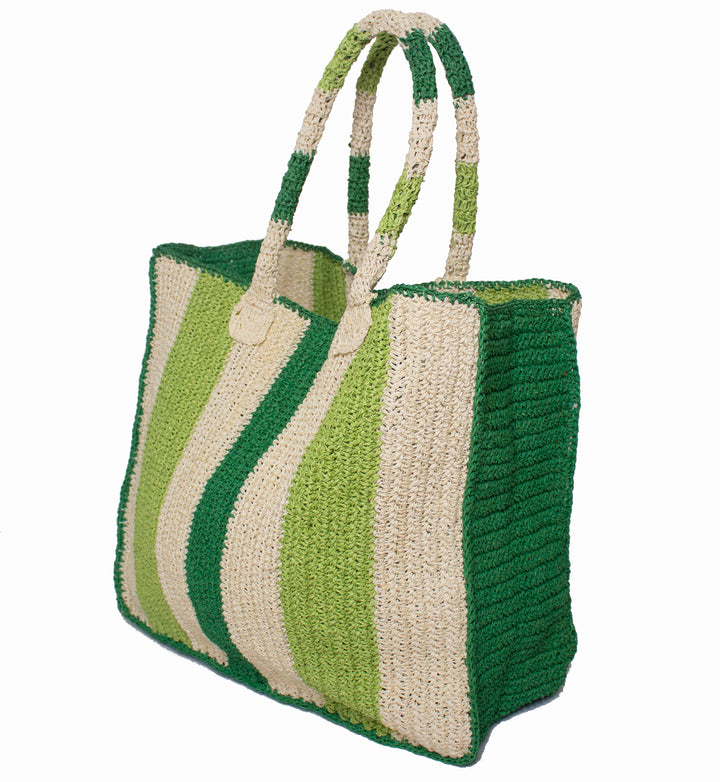 Seaside Raffia Tote Green