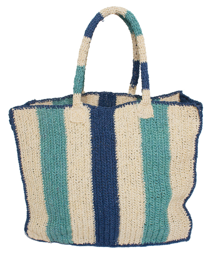 Seaside Raffia Tote Blue