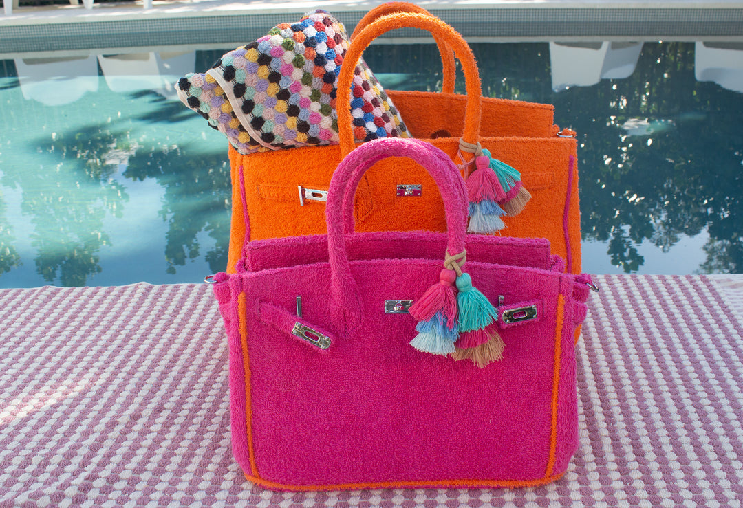 Seaside Terry Tote - Fuchsia Small