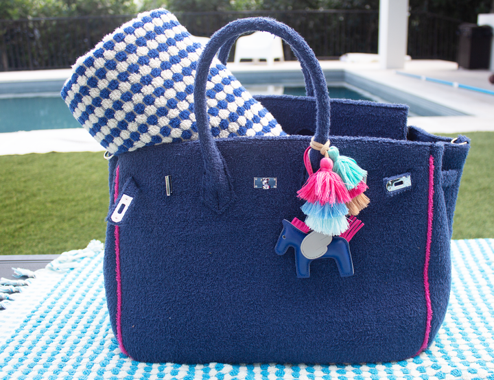 Seaside Terry Tote - Navy Large