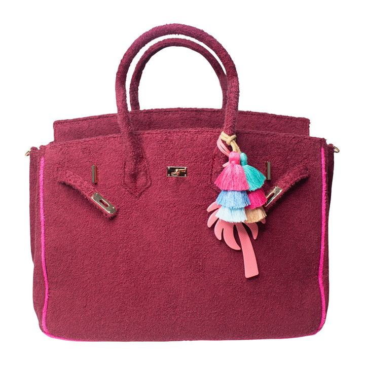 Seaside Terrycloth Tote - Merlot Large