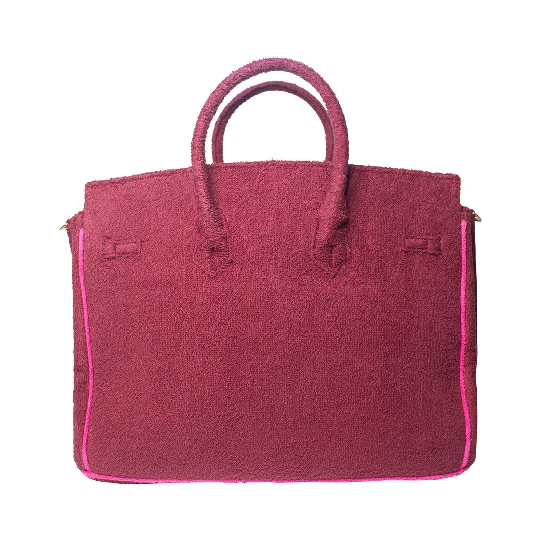 Seaside Terrycloth Tote - Merlot Large