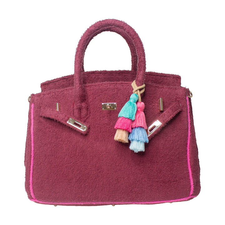 Seaside Terrycloth Tote - Merlot Small
