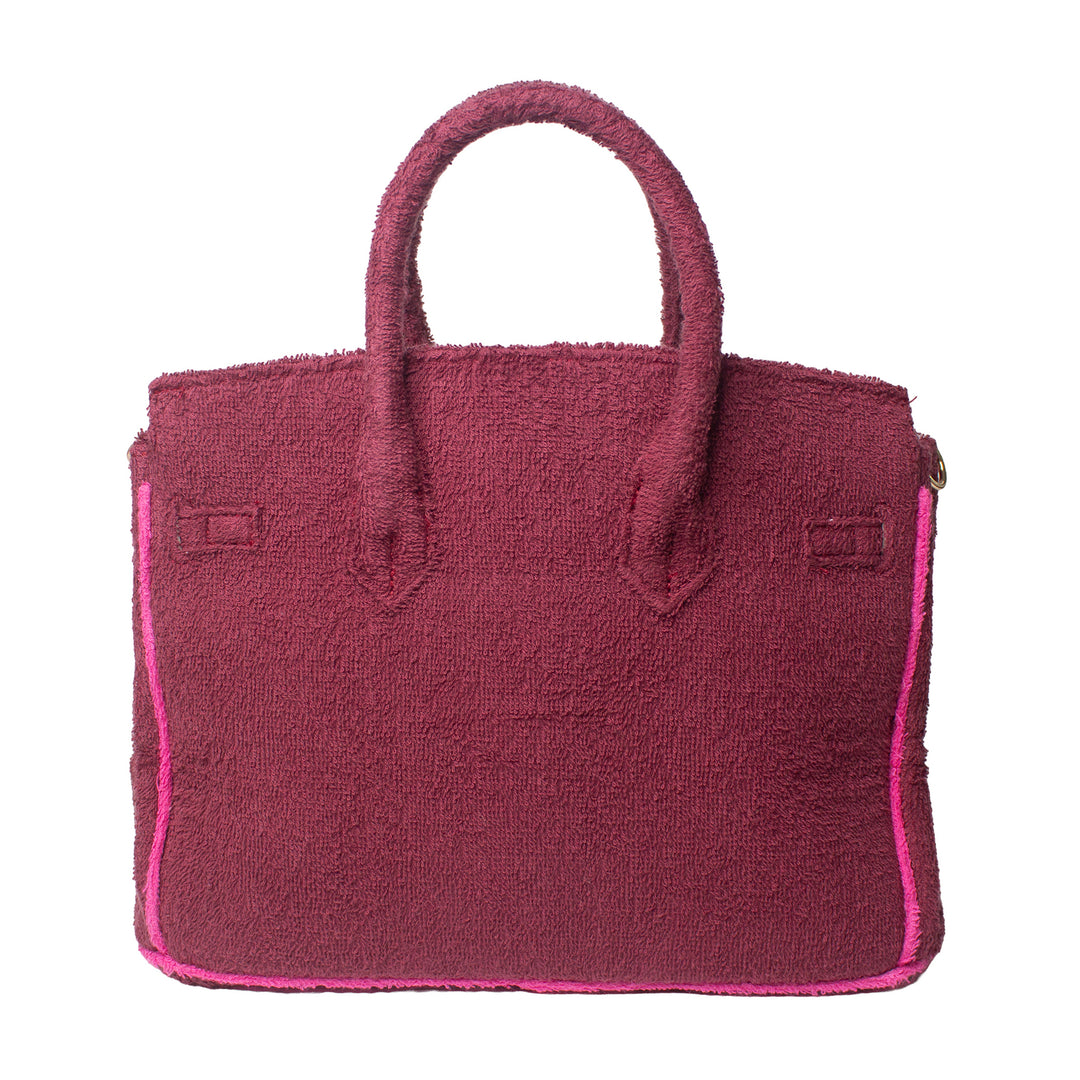 Seaside Terrycloth Tote - Merlot Small